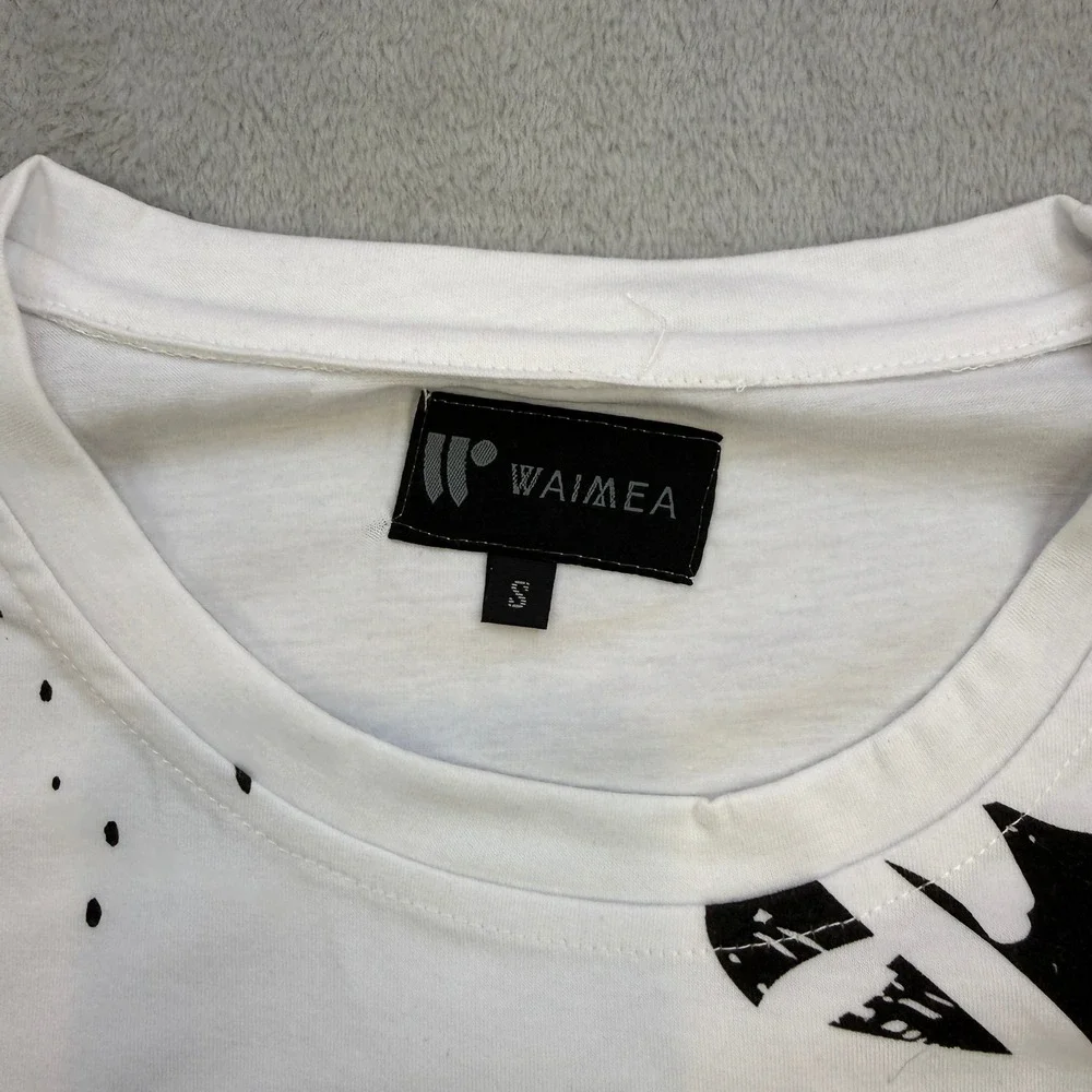 Waimea Graphic T Shirt Mens Small‎ White King Hustle Graffiti Streetwear Edgy